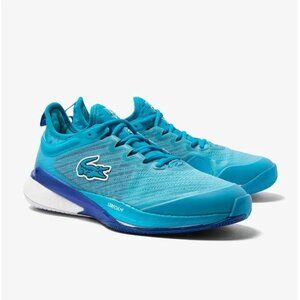 Lacoste AG-LT 23 Lite Men's Tennis Shoe Light Blue Large Logo Size 11.5